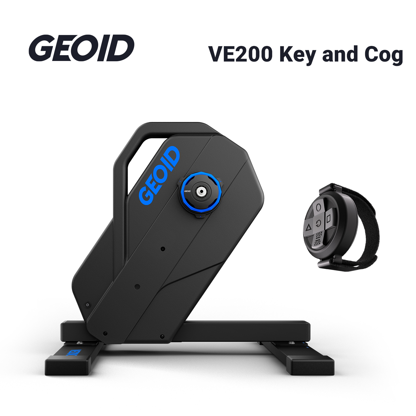 Junior Cycling Gear - GEOID VE200スマートバイクトレーナー、仮想シフト24段変速、GEOIDキーとコグ10クリック付き、MTBロードバイク用ホームトレーナー