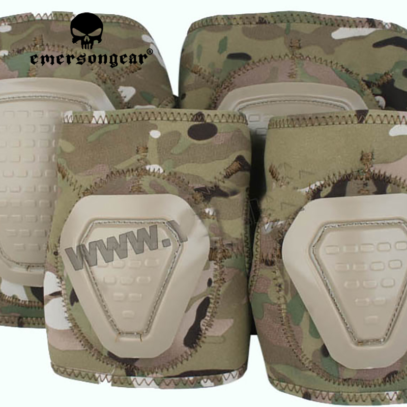 Cycling Protective Gear - Emersongear DNI ネオプレン製肘膝パッドセット ソフトプロテクター 戦闘訓練 狩猟