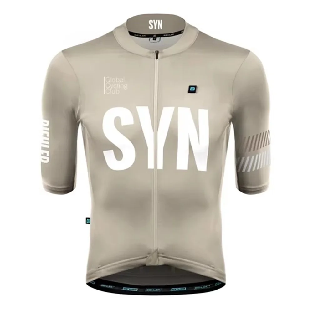 Junior Cycling Gear - 新しいスタイル SYN チームサイクリングジャージ男性 2024 夏シンジケート半袖ジャージ自転車スポーツ乗馬自転車シャツ
