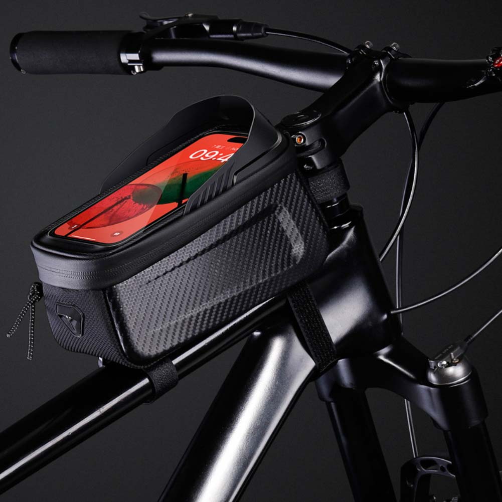 Cycling Gear Pouch - EVAハードシェル自転車ビームバッグ - ロードバイク/マウンテンバイク用反射トップチューブバッグ、サドルポーチとしても使用可能、サイクリングライディングギア
