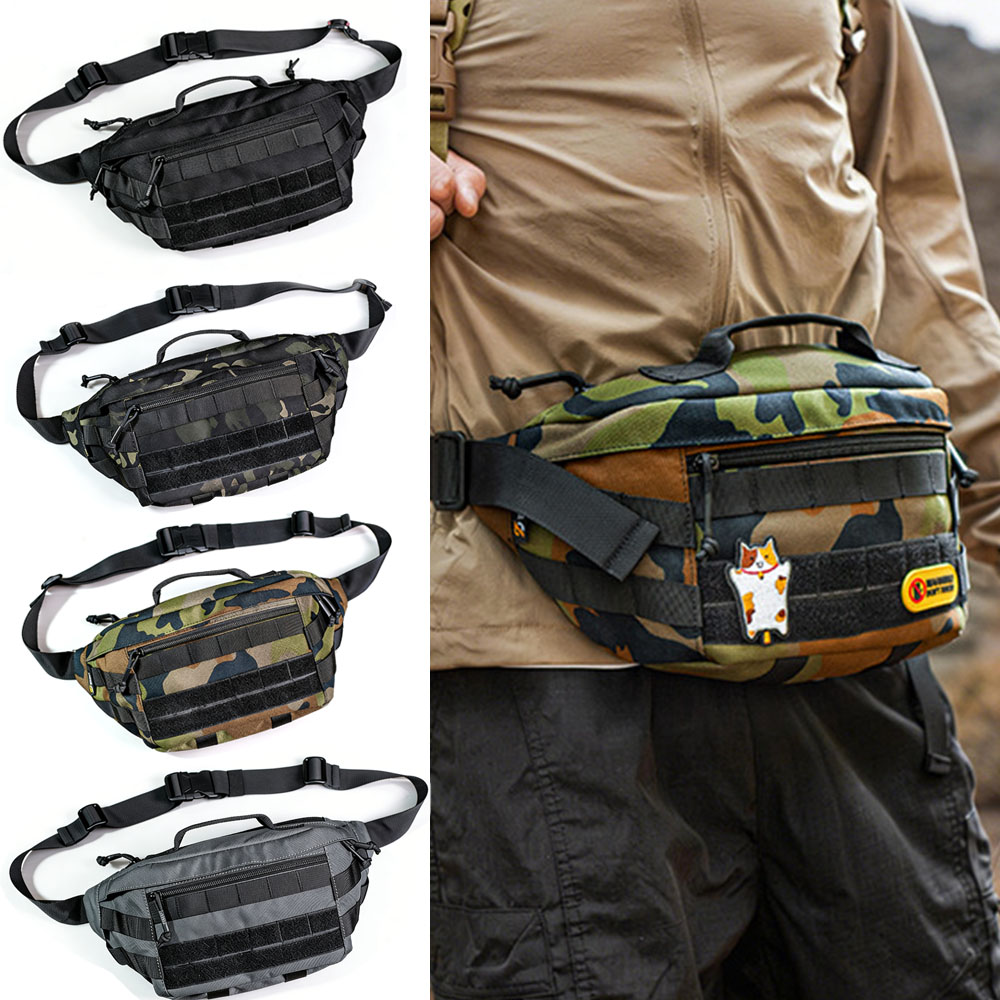 Cycling Gear Pouch - 戦術的なスリングバッグマルチショルダーバックパック耐久性のある防水EDCウエストバッグサイクリングハイキング旅行ユーティリティギア収納ポーチ