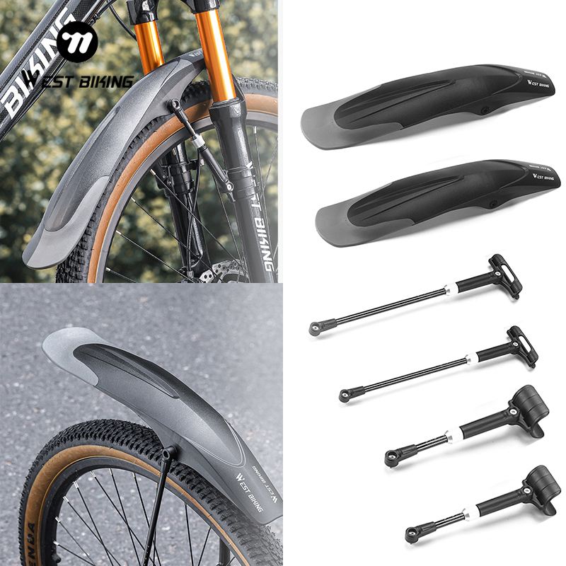 Bike Fender Set - WEST BIKING マウンテンバイクフェンダー 26-29インチ 幅広調整可能 自転車用マッドガード