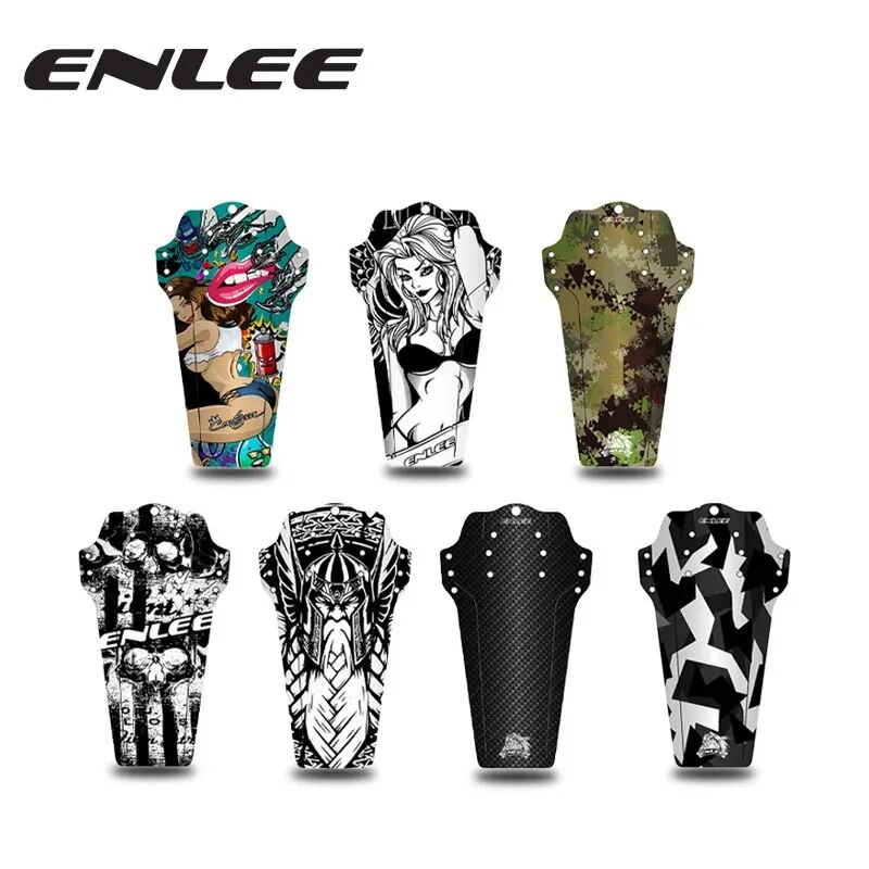 Bike Fender Set - Enlee-フロントおよびリアバイクフェンダー、タイヤホイールユニバーサルマッドガード、mtbロードバイクスイング、泥ガード、自転車フェンダー、サイクリングアクセサリー