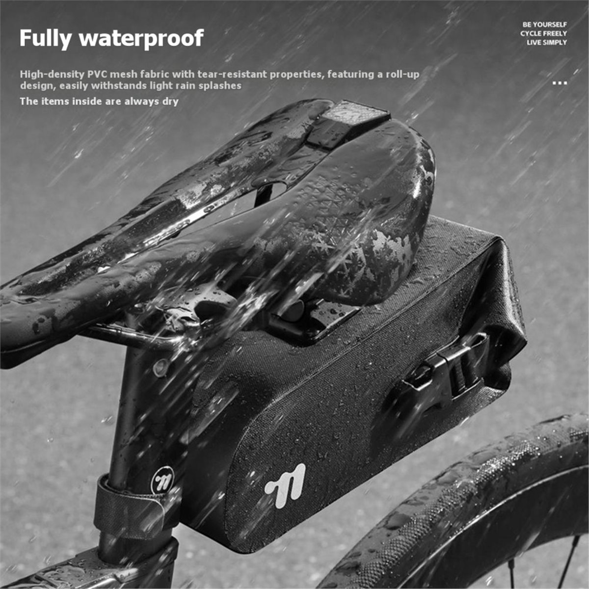 Cycling Gear Pouch - PHONE&GEAR 防水自転車サドルバッグ クイックリリースバイクシートバッグ 反射材付きサイクリング収納ポーチ MTB ロードバイク