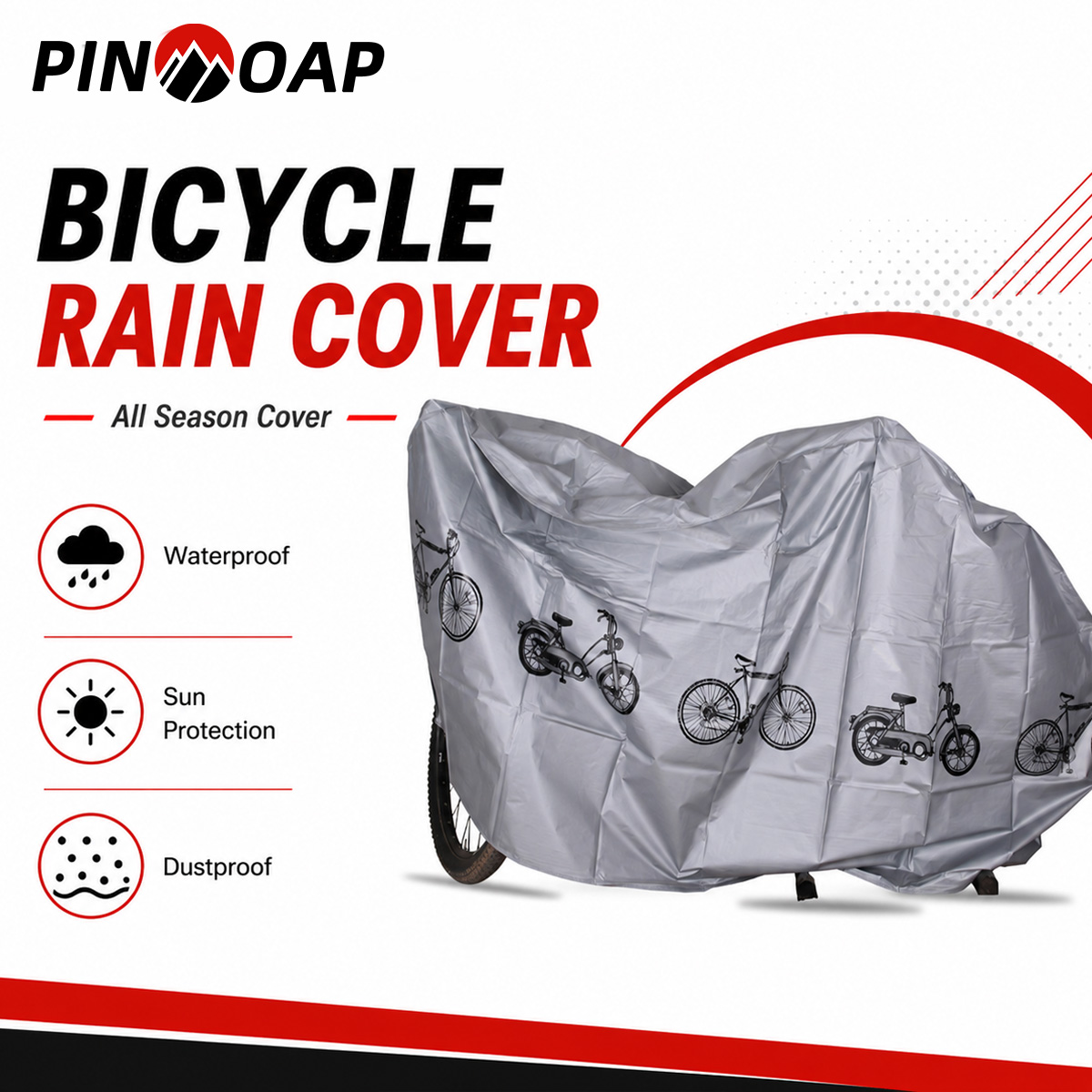 Cycling Gear In Rain - PINMOAP ユニバーサル自転車レインカバー防水屋外バイクカバー防塵 UV 耐性防風収納バッグサイクリングギア