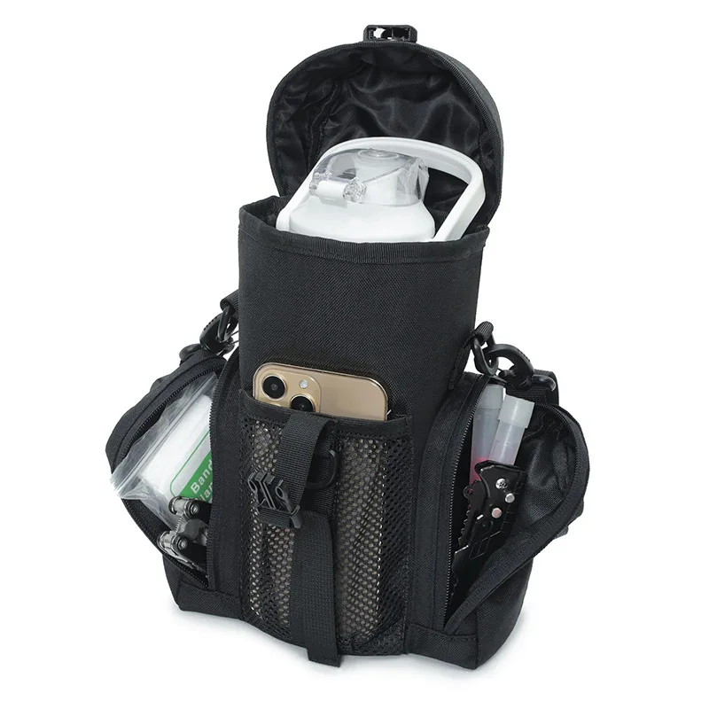 Cycling Gear Pouch - ‌ EDC ウォーターボトルホルダーウエストパック Crossbdy ウエストパックタクティカルスリングポーチサイクリングハイキングアウトドアギアアタッチメント雑貨バッグ