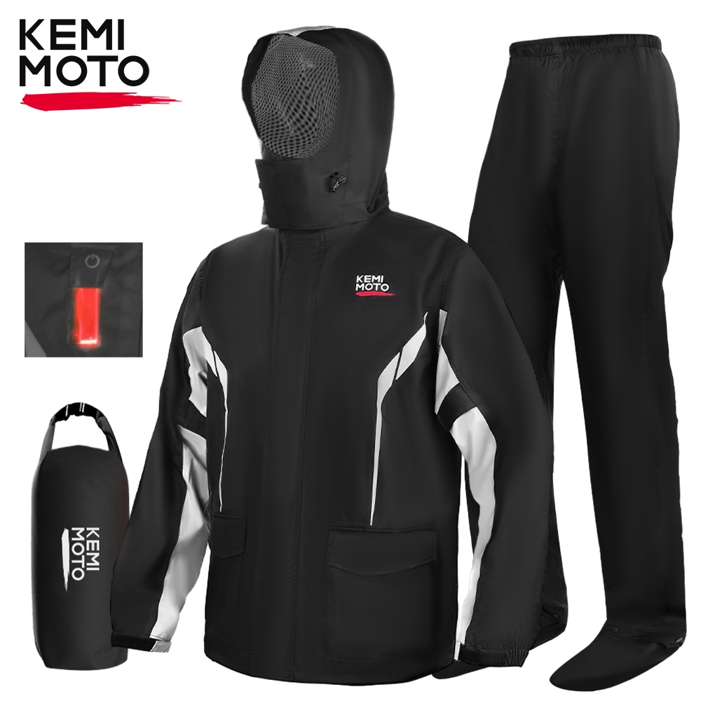 Cycling Gear In Rain - 防水レインコートセット バイク用レインジャケット 男女兼用 モトクロス サイクリングギア オールシーズン