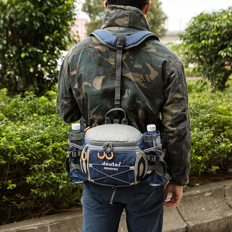 Cycling Gear Travel Bag - アウトドアスポーツウエストバッグハイキングサイクリング登山バックパック自転車ランニングウォーターボトル防水ショルダーキャンプバッグ