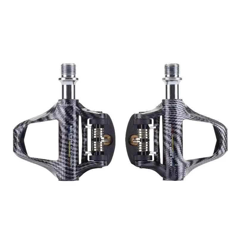 Gear In Cycling - 軽量カーボンファイバーペダル（ロッククリート付き）ロードバイク＆MTB＆サイクリング用ギア対応