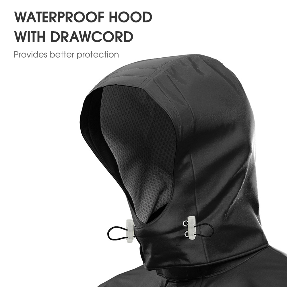 男性用バイク用レインスーツ、屋外用反射材付き防水レインジャケ - Cycling Gear In Rain のレビューと価格