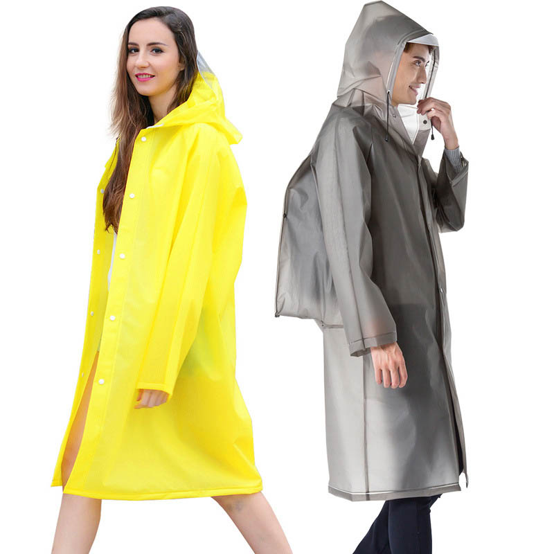 男性と女性のための透明な防水レインコート,ユニセックスジャケ - Cycling Gear In Rain のレビューと価格