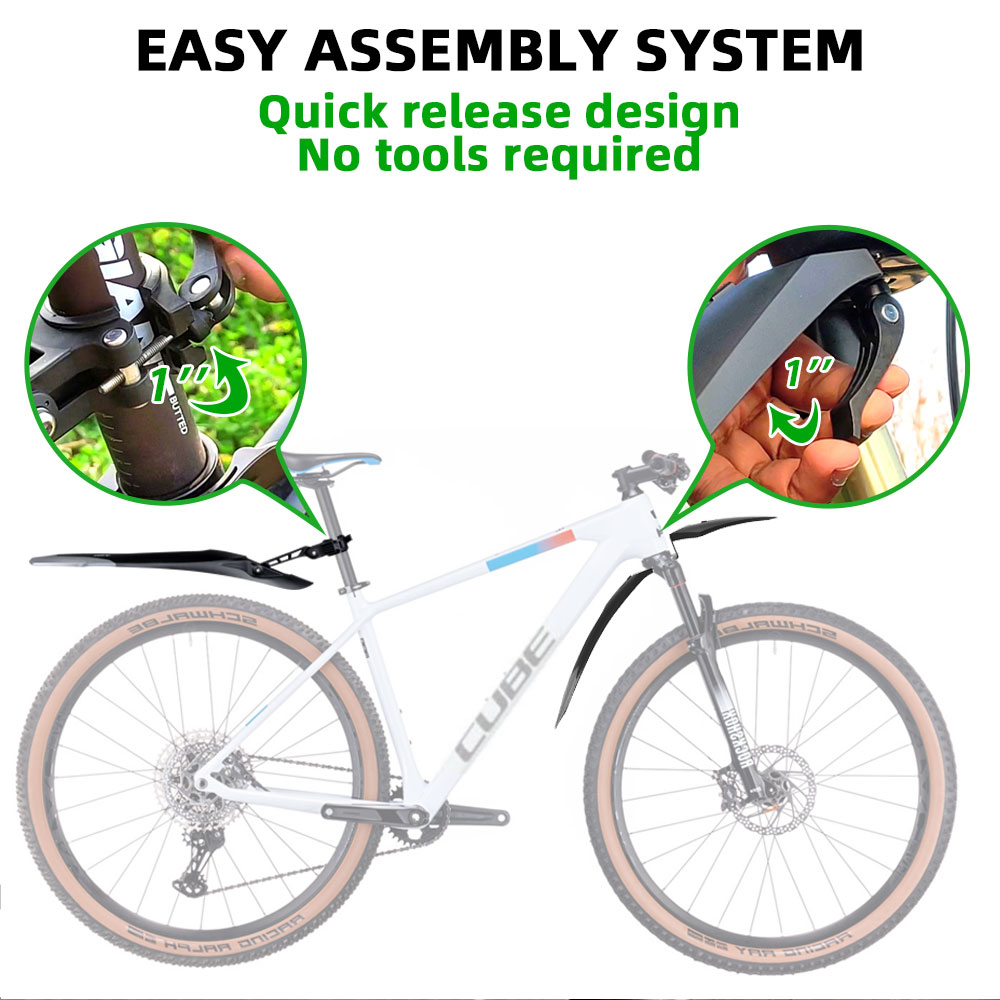 RBRL MTB 自転車マッドガード クイックリリース ワイ - Bike Fender Set のレビューと価格