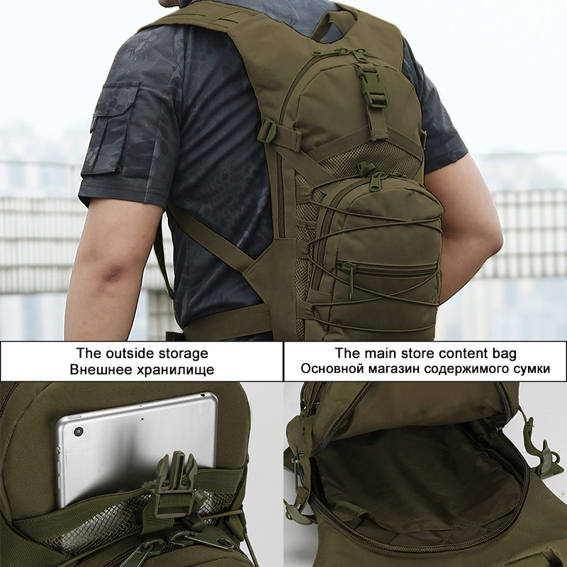 Molleタクティカルバックパック、800dオックスフォード - Cycling Gear Travel Bag のレビューと価格