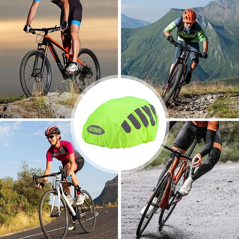 1 個自転車ヘルメットレインカバー反射ストリップ防水防風自転 - Cycling Gear In Rain のレビューと価格