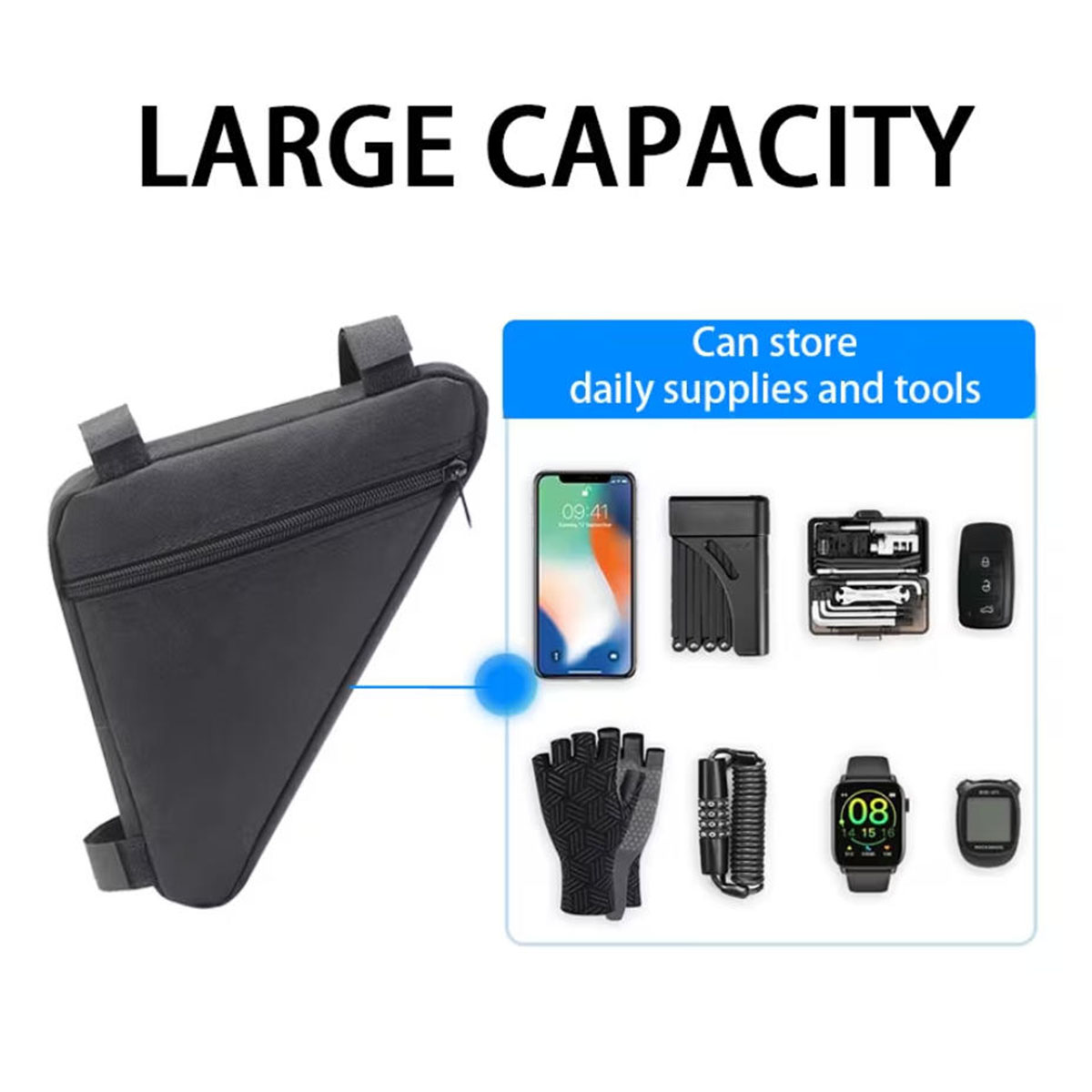 PINMOAP 自転車三角バッグ防水バイクフレーム収納ポーチ - Cycling Gear Pouch のレビューと価格