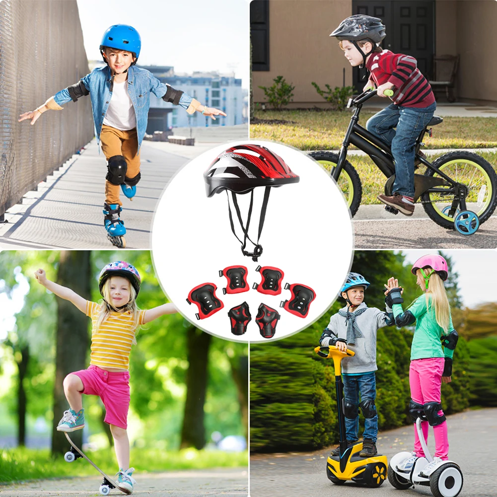 7 個の自転車スポーツ保護具セット調整可能な子供用安全スケー - Cycling Protective Gear のレビューと価格