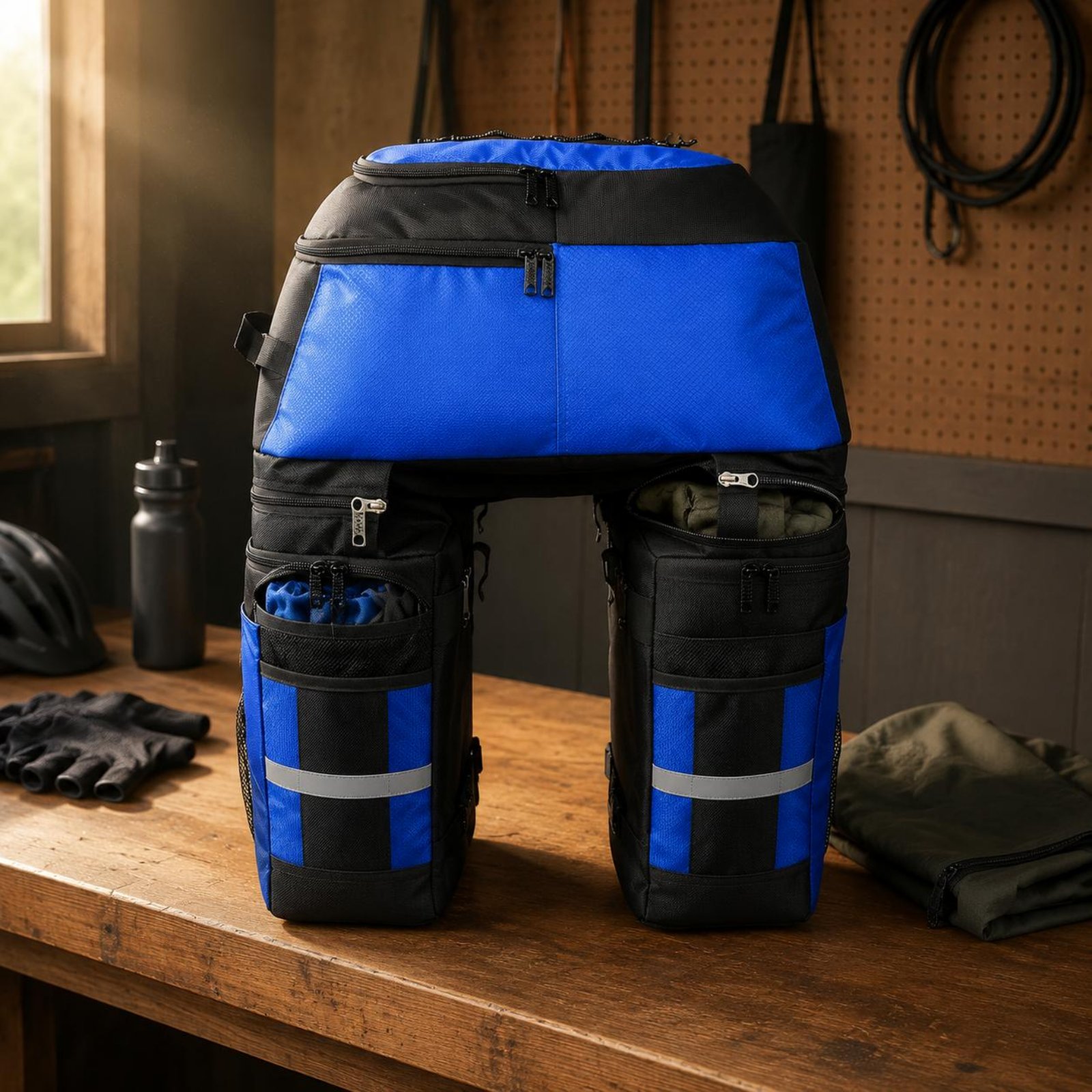 リアラックパニアバッグ レインカバー バイクパニアバッグ リ - Cycling Gear In Rain のレビューと価格
